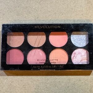 Revolution Blush Palette - Pink, Peach, Silver Hues